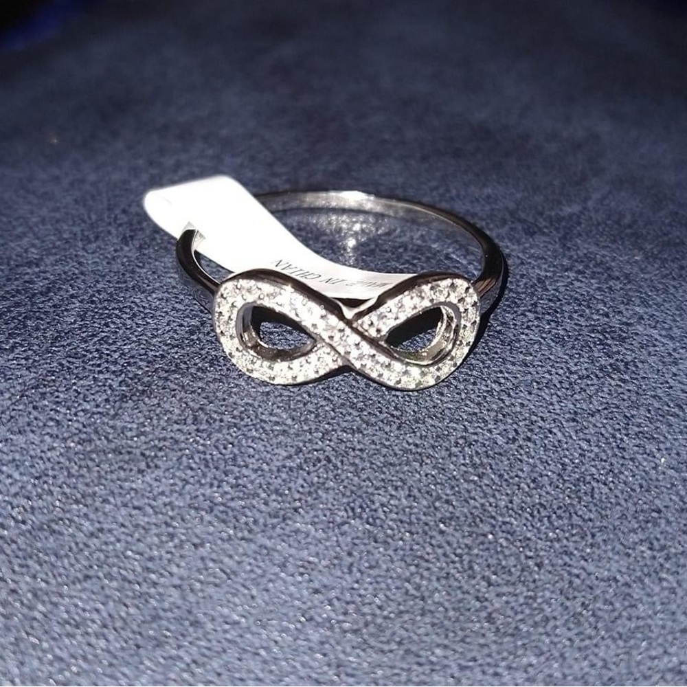 Sterling Silver Infinity CZ Ring in Silver
